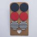 3 paia orecchini borchiette bottoncini bottoni nero rosso bianco colorati fimo rotondo pasta polimerica