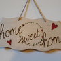 Targa in legno home sweet home