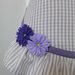 Grembiule da cucina donna lilla e viola stile provenzale con balza  