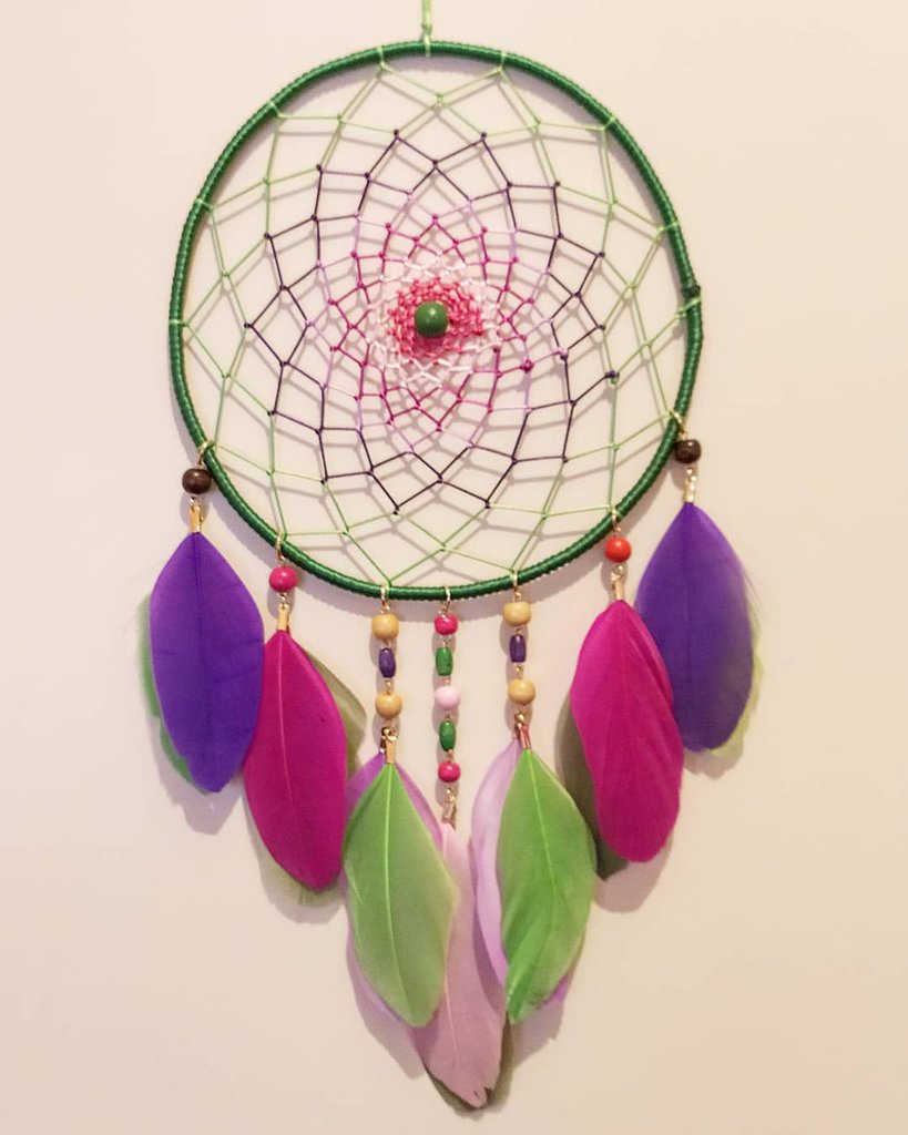 Chicieve fatto a mano grande acchiappasogni per bambini acchiappasogni con piume colorate a tema per feste e matrimoni ottimo regalo per bambini