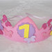 Corona compleanno per bimba rosa con farfalle numero personalizzato regolabile