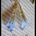 FLOWERS COLLECTION-"SEADROP" LUCITE TRUMPET FLOWER EARRINGS-ORECCHINI VINTAGE CON FIORE IN LUCITE 