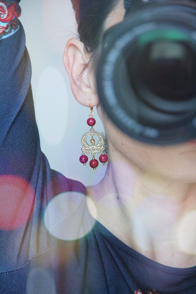 Orecchini Pendenti In Carta India Golden Long - Paperini – PAPERINI DESIGN - Foto 3