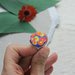 anello in fimo a fiori multicolore