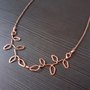 Collana wire in rame foglie