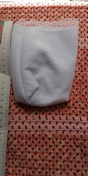 Sacchetto porta confetti con merletto bianco 5  pezzi in offerta 