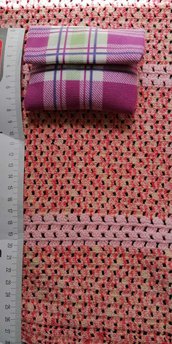 Pochette media  8 pezzi porta confetti colore quadroni rosa 