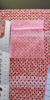 Sacchetto porta confetti rosa 10 pezzi 