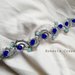 Braccialetto mare argento con perle blu azzurre amazzonite chiacchierino