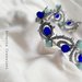 Braccialetto mare argento con perle blu azzurre amazzonite chiacchierino