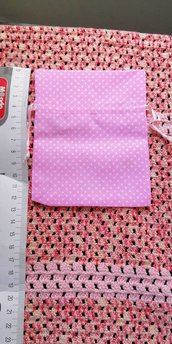Sacchetto porta confetti pois rosa chiaro  11 pezzi 