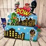 Torta scenografica pj mask bambini bimbo compleanno. Personalizzabile.