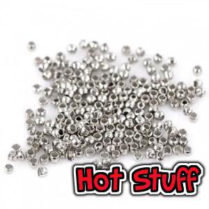 50 Schiaccini in metallo - Argento (2mm) 50 Schiaccini in metallo - Argento (2mm)