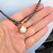 Collana lunga di pirite perle barocche e pepite in oro. Collana idea regalo realizzata a mano. Artigianato italiano