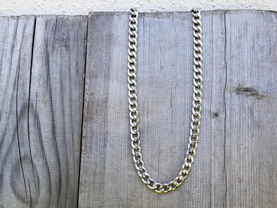 Collana uomo in acciaio inox catena grossa maglia Groumette