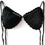 Reggiseno bikini a triangolino lavorato all'uncinetto colore nero 