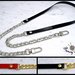 Tracolla per borsa lunga cm.85 - similpelle lucida impunturata , catena oro o argento, 4 varianti di colore a scelta 