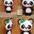 Panda portafortuna in pannolenci