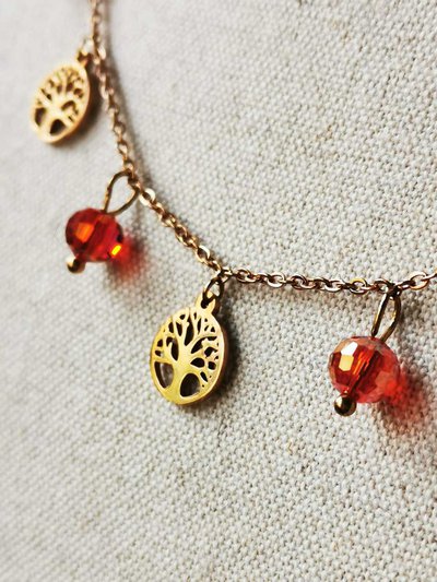 JEYORZY Collana Albero Della Vita Con Cristalli – Ciondolo Simbolico In Lega Di Zinco, Catena Regolabile, Gioiello Originale Per Donna, Regalo In Sacchetto Di Velluto