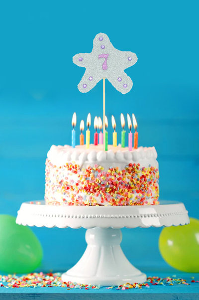 Cake topper stella marina, tema mare, 25 x 10 cm Cake topper stella marina, tema mare, 25 x 10 cm