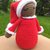 Amigurumi pupazzetto natalizio / tenero bimbo nero vestito da babbo Natale
