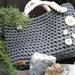 Borsa fettuccia cotone lycra crochet handmade Italy Sassi