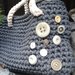 Borsa fettuccia cotone lycra crochet handmade Italy Sassi