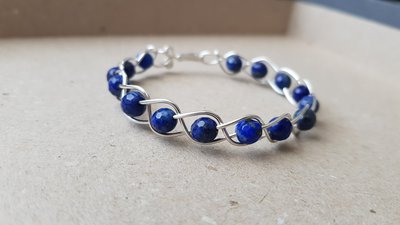 Bracciale intreccio con lapislazzuli Bracciale intreccio con lapislazzuli