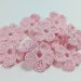 Mini Fiori a uncinetto per applicazioni / Set di 10 fiori / Fiori rosa