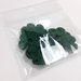 Mini Fiori a uncinetto per applicazioni Set di 10 fiori Verde scuro. 