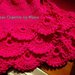 Completo Cardigan e Scarpine ad uncinetto, in Cotone fucsia,  fatto a mano