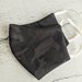 Mascherina in cotone con elastico (tasca per inserire il filtro) militare nera
