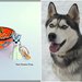 Portachiavi cane husky personalizzato con nome su un charm a forma di osso, idea regalo per amanti dei cani husky