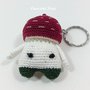 SCHEMA A UNCINETTO FUNGHETTO PORTACHIAVI  AMIGURUMI spiegazioni portachiavi SCHEMA 15