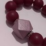 Bracciale con perle rosso bordeaux 