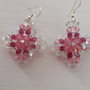 Orecchini croce swarovski rosa e boreali 