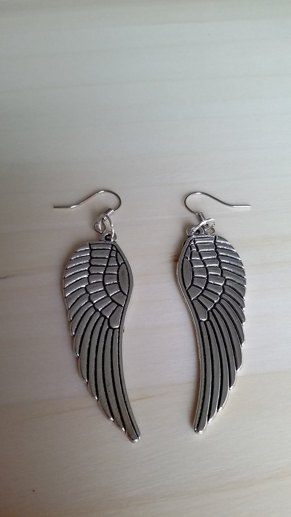 Orecchini pendenti forma ali in argento 925 con zirconi AMEN | vendita online su HOLYART