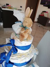 Torta pannolini Baby bunny 