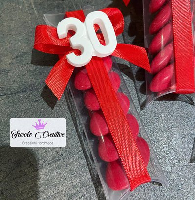 Confezione bomboniera Gessetto numero 30 compleanno festa - Feste 