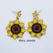 Orecchini Girasoli,  Sunflower earrings 