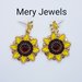Orecchini Girasoli,  Sunflower earrings 