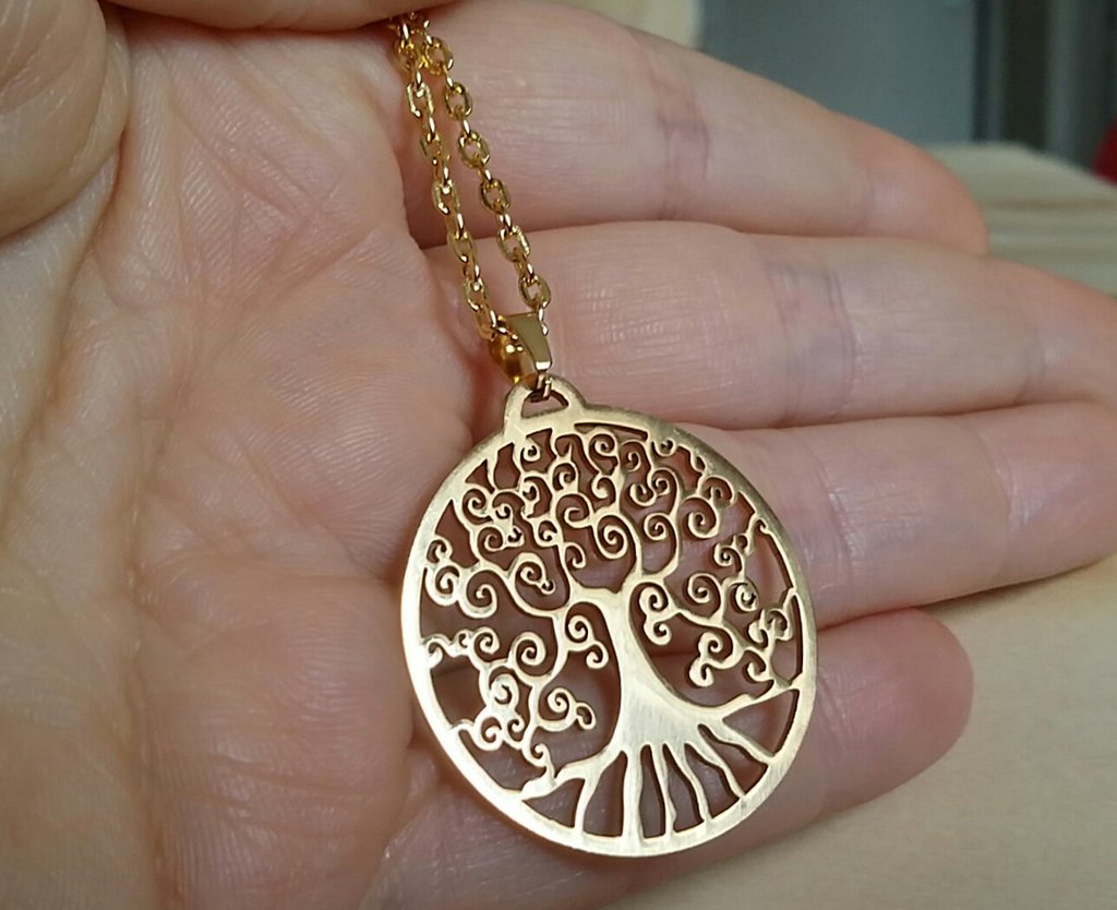 Collana Albero Della Vita Con Cristalli Per Donna | Gioiello Originale In Lega Di Zinco - 3