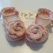 Scarpine / scarpette Battesimo /cerimonia bambina / neonata con fiore e perla 