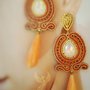 Orecchini soutache " ORANGE "