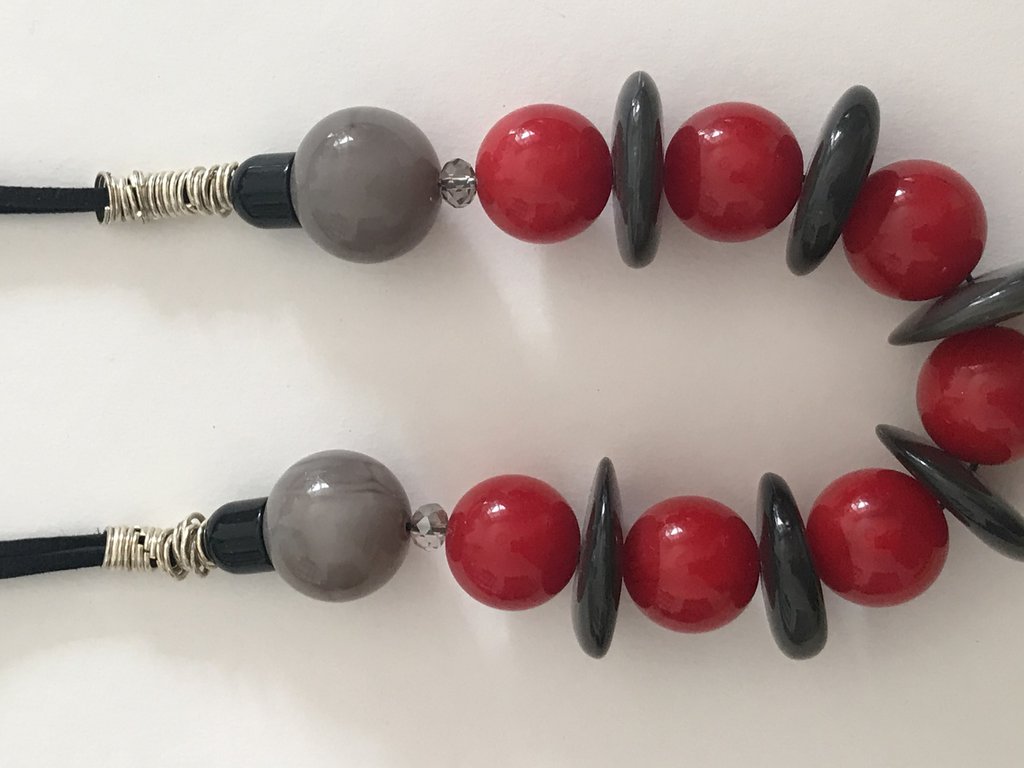 Cerchietto Natalizio COMNICO Per Donna – Fascia Con Nodo, Perle Rosse E Verdi E Strisce – Accessorio Festa - 4