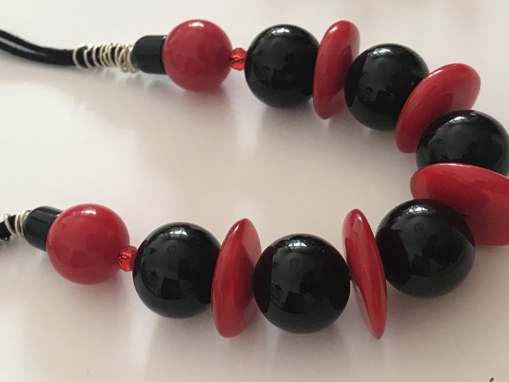 Cerchietto Natalizio COMNICO Per Donna – Fascia Con Nodo, Perle Rosse E Verdi E Strisce – Accessorio Festa - 2