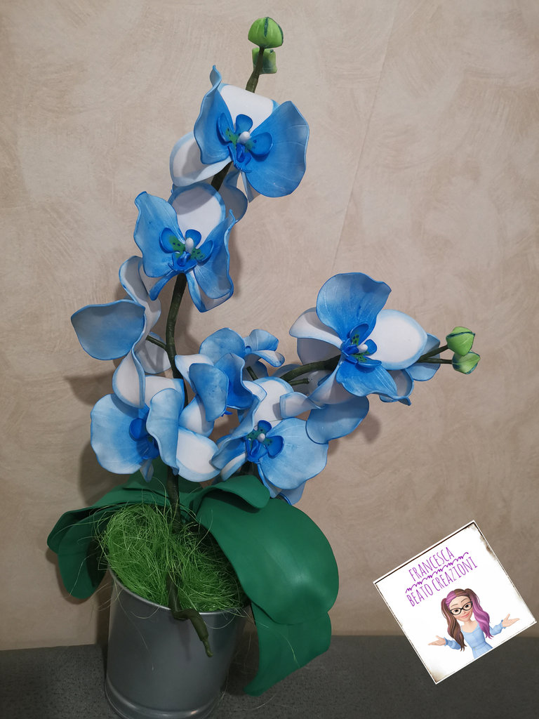 Orchidea in gomma eva - Materiali - Materiali fatti a mano - di Fra