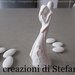 15 bomboniere in polvere di ceramica a forma di sposi in 3d stilizzati
