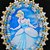 CENERENTOLA, ciondolo,pendente,collana personaggi cartoni animati, Principesse, Cabochon in vetro 30x40mm incastonato a mano