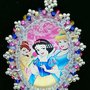 Principesse Bella, Cenerentola, Biancaneve, ciondolo,pendente,collana personaggi cartoni animati, Principesse, Cabochon in vetro 30x40mm incastonato a mano